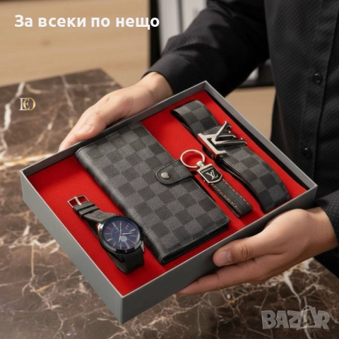Louis Vuitton Мъжки Подаръчен Комплект Луис Витон - Налични Различни Модели Код SK159, снимка 5 - Подаръци за мъже - 52518280