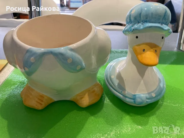 Голям Порцеланов буркан за бисквитки /декорация, снимка 2 - Други - 50021671