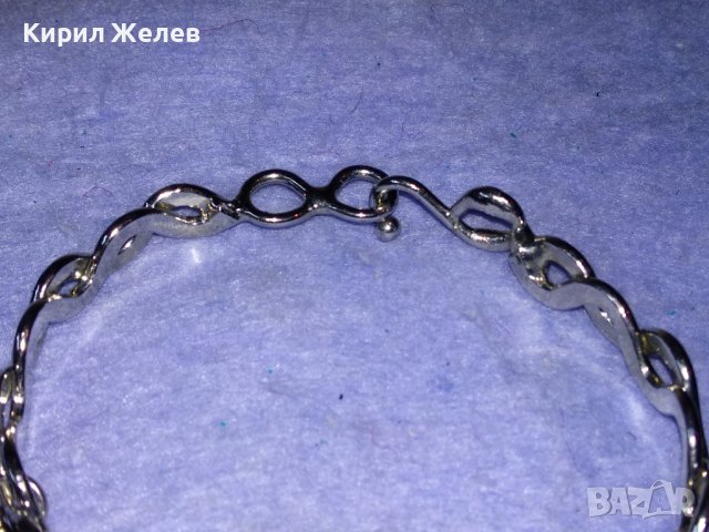 ЕФЕКТНА АЖУРНА СРЕБРИСТА ВИНТИДЖ ГРИВНА СТОМАНЕНА с КАМБАНКИ ЗВЪНЧЕТА 37983, снимка 5 - Гривни - 40856258