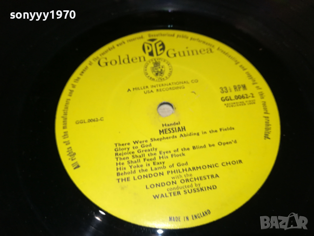 HANDEL MESSIAH-MADE IN ENGLAND-ПЛОЧА 1303241630, снимка 2 - Грамофонни плочи - 44746804