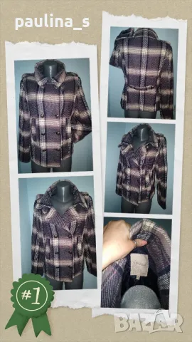 Кадифено манто / палто / тренч "Three hearts❤️❤️❤️" by Marks & Spencer / голям размер , снимка 13 - Палта, манта - 15476206