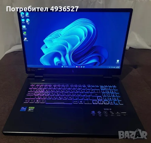 Acer Nitro 17 AN17-71 – i7-13700HX / RTX 4060 8GB / 16GB RAM / 1TB SSD / QHD 165Hz