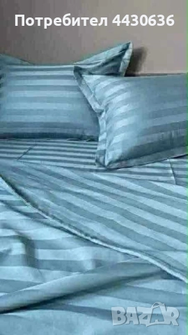 Луксозен спален комплект от памучен сатен – НОВ, снимка 7 - Спално бельо - 52882044