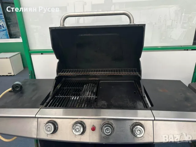 gas bbq Барбекю на газ ,с 4 горелки / газово барбекю  -цена 388 лв / Ново в момента в Техномаркет е , снимка 6 - Барбекюта - 47708378