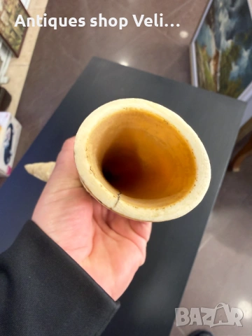 Резбована африканска скулптура от кост №7940, снимка 9 - Други ценни предмети - 53810133