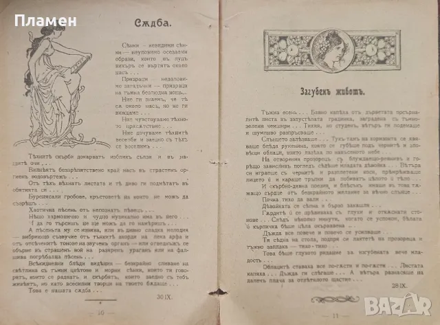 Вечерни песни. Скици отъ стихотворения въ проза Христо Н. Стояновъ /1912/, снимка 3 - Антикварни и старинни предмети - 49675978