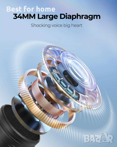 Безжични микрофони ALPOWL, метална динамична микрофонна система , снимка 3 - Микрофони - 53610507