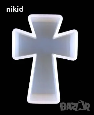 Голям дълбок кръст силиконов молд форма фондан шоколад гипс смола декор сапун, снимка 2 - Форми - 47721909