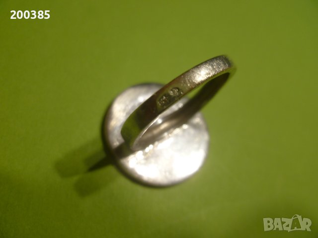 Красив сребърен пръстен с емайл и цирконий, снимка 4 - Пръстени - 44147792