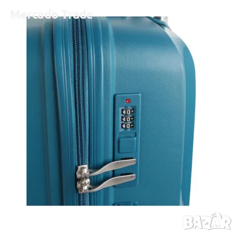 Куфар с колелца Mercado Тrade, 58л., Син, снимка 4 - Куфари - 47662404