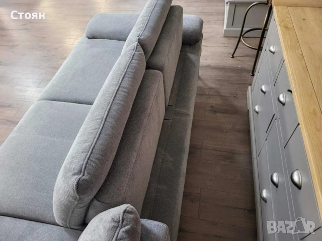 ПРОМОЦИЯ!!! Сив ъглов диван от плат Dieter Knoll Arzona, снимка 3 - Дивани и мека мебел - 52836977