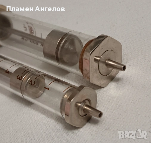 Лот от 2броа стъклени спринцовки, снимка 3 - Антикварни и старинни предмети - 53715876