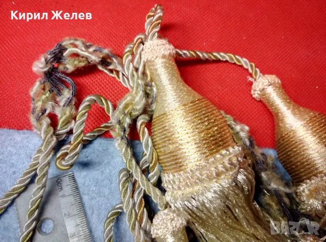 ЧИФТ СТАРИ ВИСУЛКИ от РЕТРО КАДИФЕНИ / ПЛЮШЕНИ ЗАВЕСИ ПЕРДЕТА 47616, снимка 10 - Антикварни и старинни предмети - 47598412