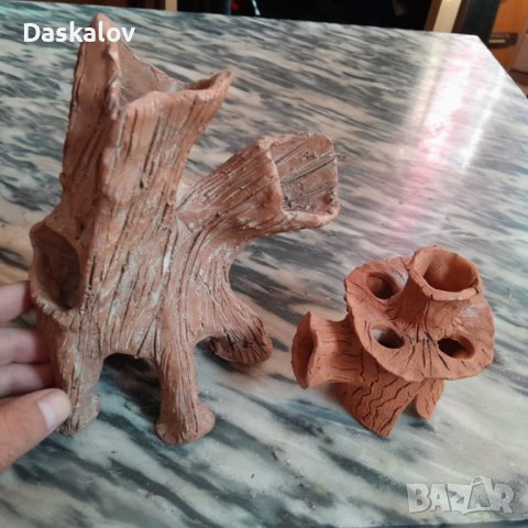 Продавам декорации за аквариум глинени, снимка 2 - Оборудване за аквариуми - 41357116