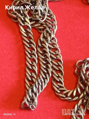 Сребърен синджир много красива плетка стилен дизайн 52417, снимка 5 - Колиета, медальони, синджири - 52845237