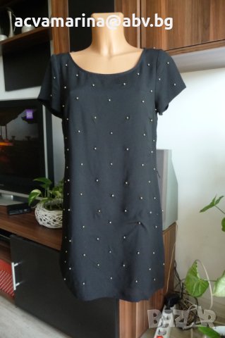 Черна рокля в свободен силует, снимка 2 - Рокли - 41351031