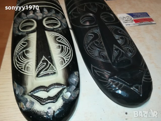 МАСКИ 2БРОЯ 48СМ-ВНОС ГЕРМАНИЯ 0708231913, снимка 6 - Антикварни и старинни предмети - 41786312