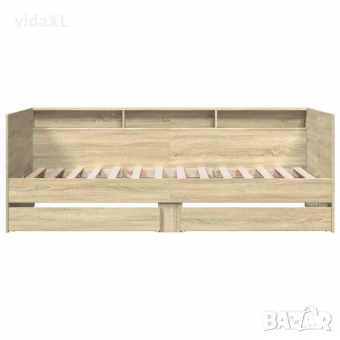 vidaXL Дневно легло с чекмеджета, без матрак, сонома дъб, 90x190 см, снимка 4 - Спални и легла - 56146942