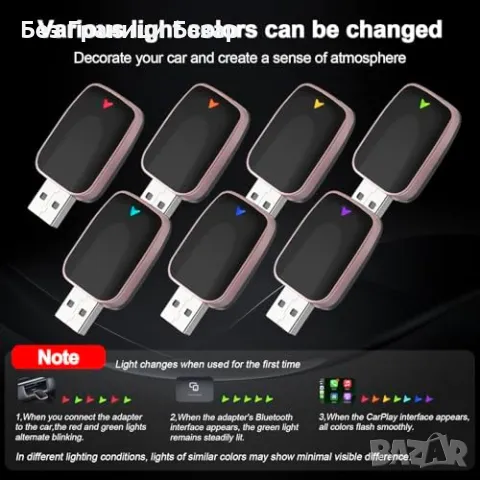 Нов Бърз и лесен CarPlay адаптер – превърни кабела в безжичен за всяка кола, снимка 4 - Друга електроника - 49396176