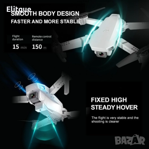 Иновативен мини дрон с висока резолюция от 4К HD - DRON E59 (4K+BAG）, снимка 10 - Дронове и аксесоари - 52591088