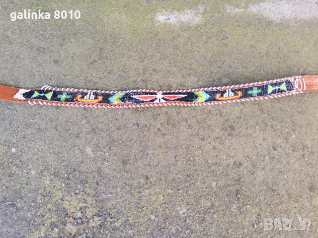 Старо коланче с мъниста, снимка 4 - Антикварни и старинни предмети - 53663300