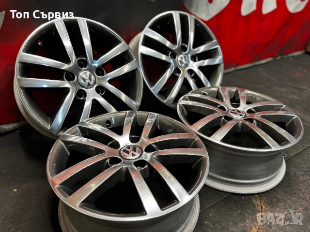 Оригинални алуминиеви джанти за Фолксваген (VW), 16 цола, 5x112, , снимка 2 - Гуми и джанти - 53621036