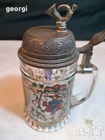 немска ретро музикална халба за бира 28/6, снимка 3 - Чаши - 51989761