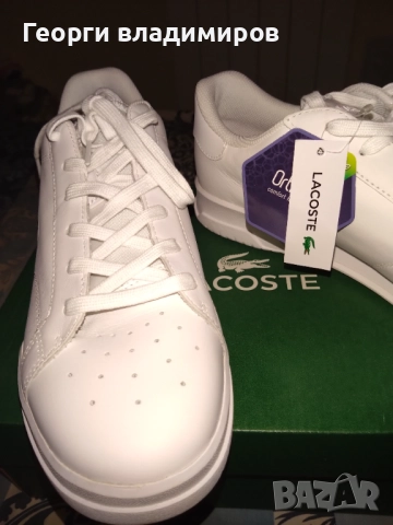 Lacoste оригинални мъжки спортни обувки, изцяло естествена кожа , снимка 7 - Спортни обувки - 52578085