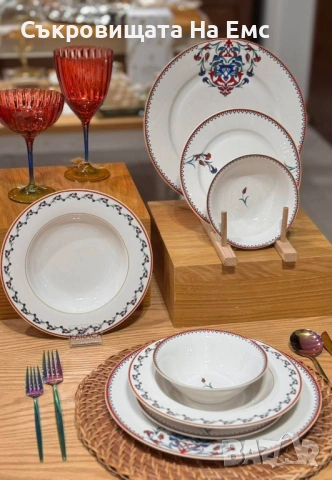 ✨Порцеланов Сервиз за Основно Хранене Karaca Nakkas 24части (за 6човека) 🌹✨, снимка 7 - Сервизи - 53714704