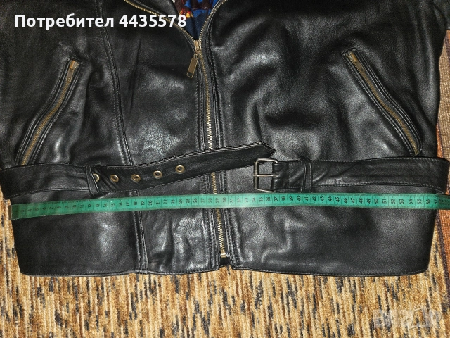 Кожено мото яке тип рокерско (рокерия) от естествена кожа, снимка 6 - Якета - 52886456