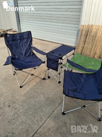 Комплект от 2 сгъваеми къмпинг стола + маса , снимка 4 - Къмпинг мебели - 50594959