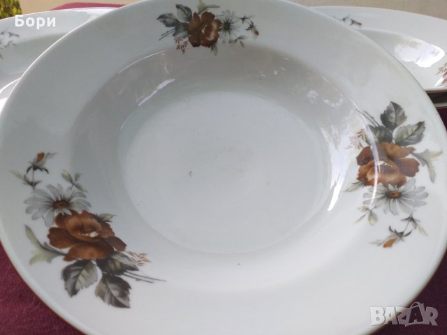 Български порцелан чинии първо, снимка 4 - Чинии - 33883210