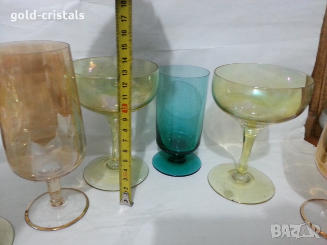 Ретро стъклени чаши , снимка 3 - Антикварни и старинни предмети - 36075202