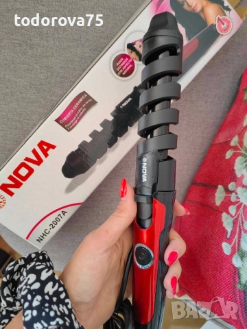 Керамична маша за къдрици, снимка 3 - Маши за коса - 52239630