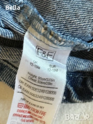 дънкова рокля, снимка 4 - Бебешки рокли - 51398843