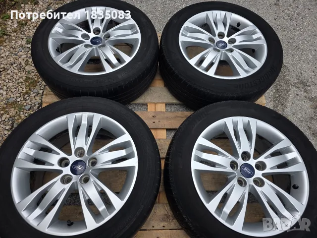 Лети джанти 16ки 5х108 Ford + летни гуми 205/55/16, снимка 2 - Гуми и джанти - 56086244