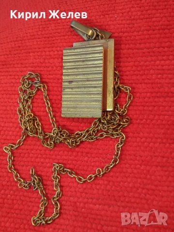 КРАСИВ Стар ПОЗЛАТЕН БРОНЗОВ РЕТРО АР ДЕКО МЕДАЛЬОН с ФИНА БРОНЗОВА с ПОЗЛАТА ЗДРАВА ВЕРИЖКА 38453, снимка 2 - Антикварни и старинни предмети - 41389449