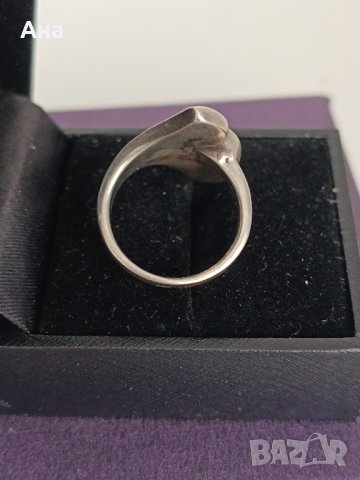  Красив сребърен пръстен със седеф 1НS, снимка 6 - Пръстени - 44389294