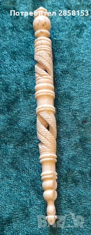 Калъф за игли  изработен от слонова кост, снимка 4 - Антикварни и старинни предмети - 50298500