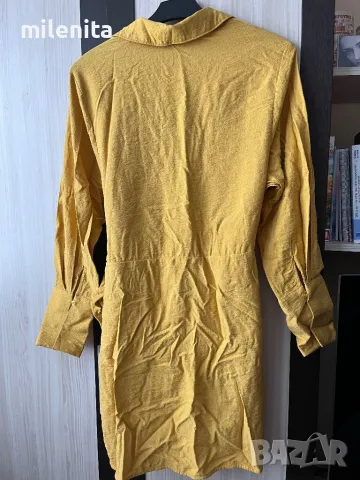 Красива рокля на HM в цвят горчица, снимка 2 - Рокли - 50411586