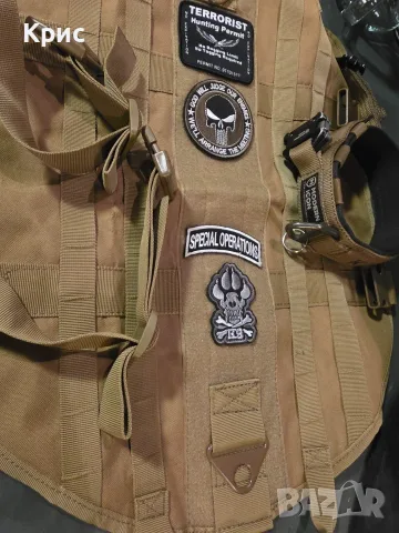 Тактическа K9 жилетка MOLLE за работно куче - НОВА + 4 нашивки, снимка 4 - За кучета - 55994636