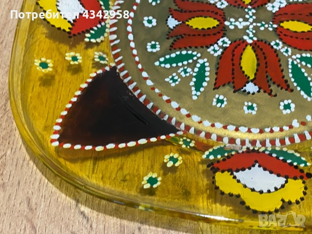 Винтидж стъклена чиния., снимка 5 - Антикварни и старинни предмети - 53459028