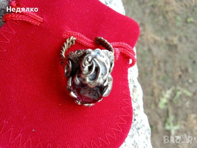 Красив стар пръстен с аметист , снимка 6 - Антикварни и старинни предмети - 41182926
