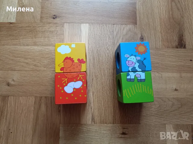 Classic World Дървени кубчета - пъзел с животни и звуци, снимка 2 - Образователни игри - 50046447