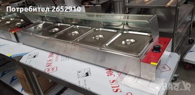 Топли витрини Бен Мари на водна баня с 5 гастронорми! ХИТ Цена 539лв/275,59€!, снимка 3 - Обзавеждане за заведение - 53117844