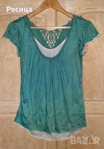 Дамски блузки M/L: синьо-зелена и светло синя