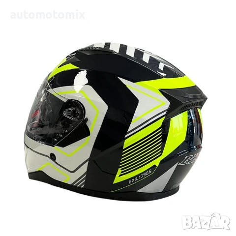 Каска за Мотор Сиво/Неон-M67, снимка 5 - Аксесоари и консумативи - 50706352