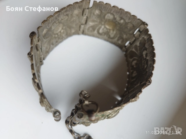 Възрожденска сребърна гривна , снимка 4 - Антикварни и старинни предмети - 53439013