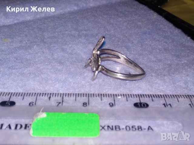 ФИГУРАЛЕН ФЕШЪН АРТ СРЕБЪРЕН ПРЪСТЕН ПЕПЕРУДИ СРЕБРО 925 с ФАСЕТИРАНИ БЛЕСТЯЩИ ЦИРКОНИ 27323, снимка 13 - Пръстени - 39547513