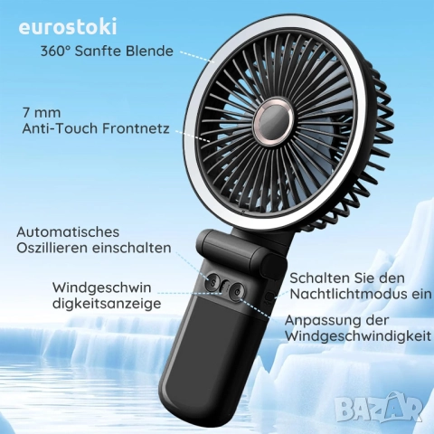 GF12 Многофункционален тих осцилиращ на 180° вентилатор, снимка 9 - Вентилатори - 52436864